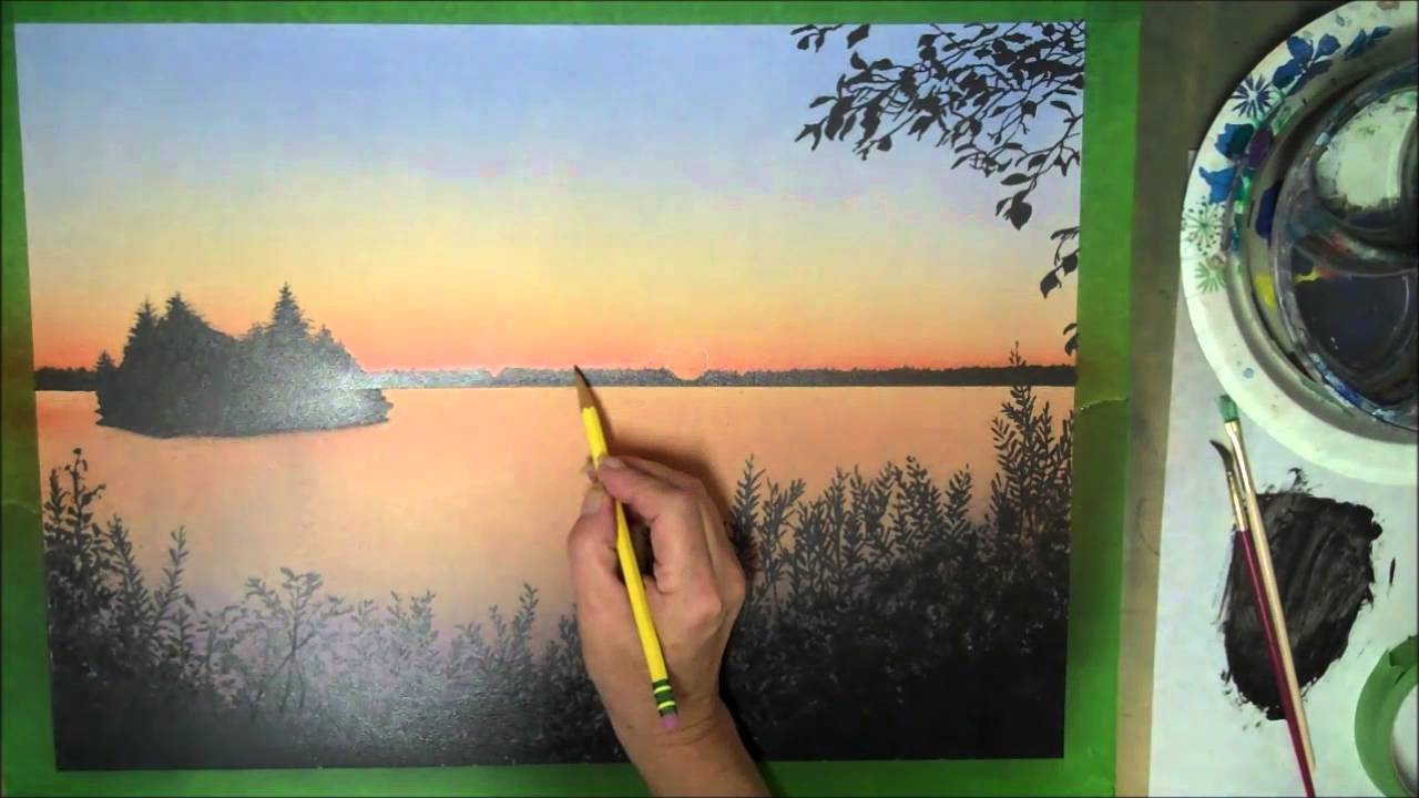 Airbrushing a sunset over Baby Island