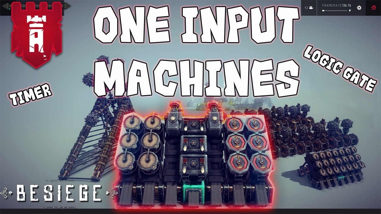 One Input Machines - Besiege 1.0 Gameplay - New blocks