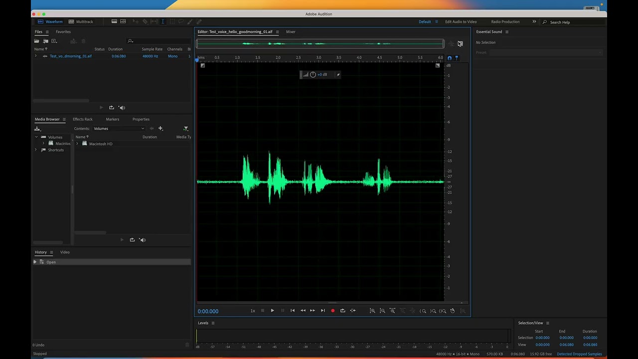 Audition sound to Maya formating