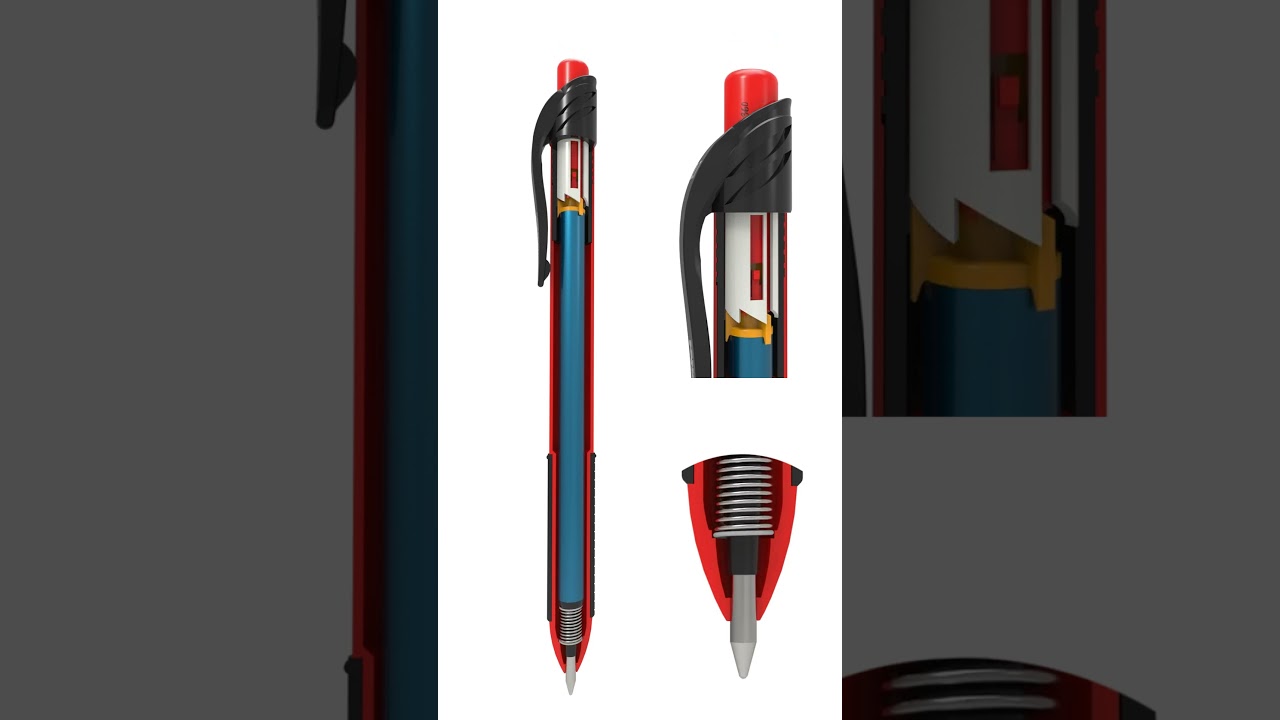 Retractable Pen (Click Pen ) Mechanism #mechanism #engineering #mechanic #engineer #Pen #montblanc