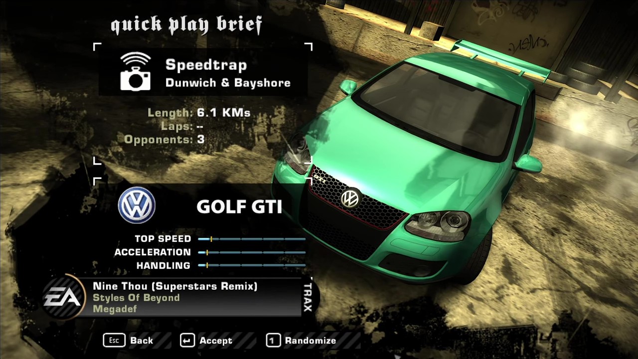 🔥NFSMW 2005🔥| Dunwich & Bayshore - Speedtrap | Volkswagen Golf GTI | 1:53.78/912 KM/H