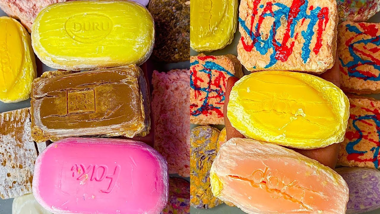 LONG VIDEO WITH CUTTING OF DRY SOAKED SOAP : ASMR DRY SOAP CUTTING