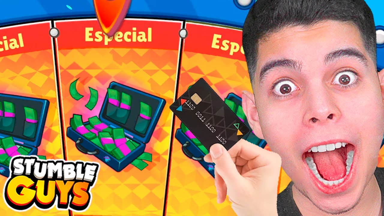 GASTEI TUDO E PEGUEI O EMOTE ESPECIAL DE MALETA DO MR BEAST NO STUMBLE GUYS!