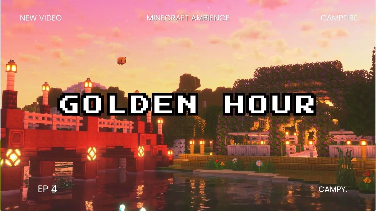 golden hour in a tranquil garden (minecraft music w/ ambience)