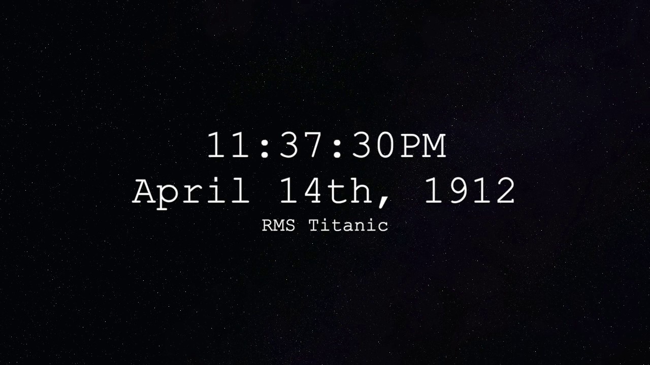 Titanic Real Time Sinking [With Morse Code]