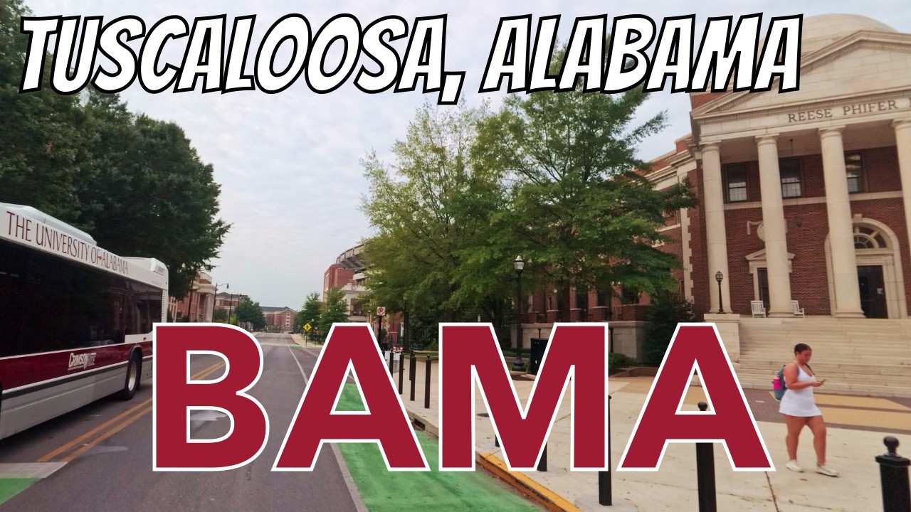 Tuscaloosa, Alabama! Drive with me through an Alabama town!