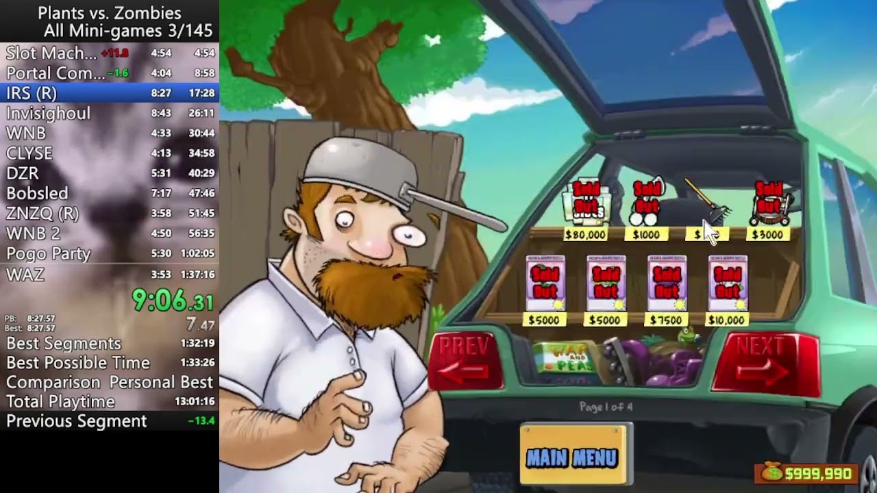 PvZ All Minigames in 1:34:12