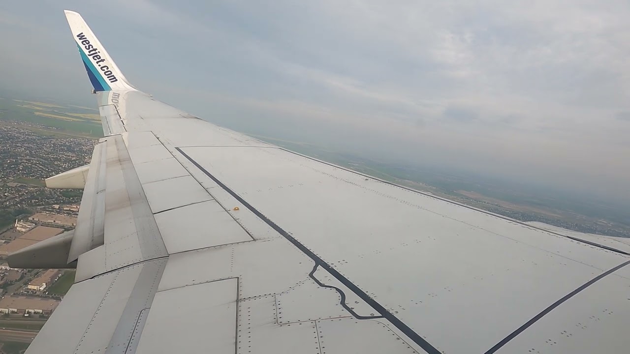 Westjet 737-700 with a take off from Calgary International airport(YYC)