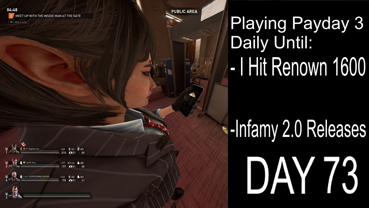 Playing Payday 3 Daily Until I Hit Renown 1600 Or Infamy 2.0 (Day 73)