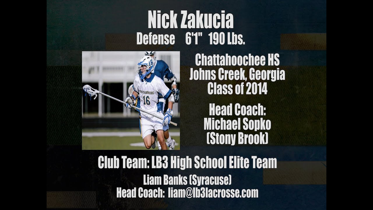 Nick Zakucia Lacrosse Highlight Film Recruiting Tape
