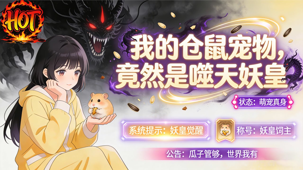 ✨【强推】《我的仓鼠宠物，竟然是噬天妖皇 》1--96集现代社畜萧枫携仓鼠穿越修仙界，沦为太清宗杂役弟子，却意外发现宠物竟是重伤退化的噬天妖皇银夜。#穿越 #末世 #异能 ##动态漫画# 漫野推文