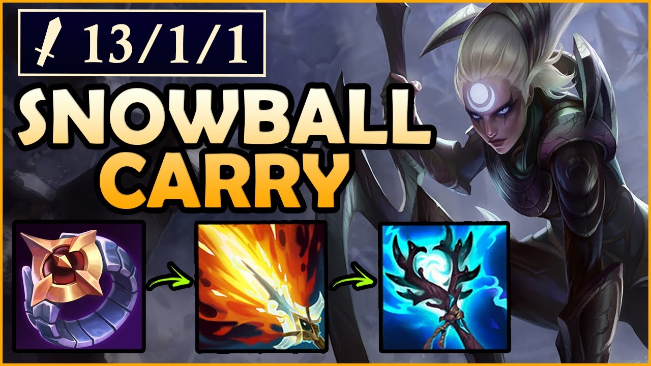 SNOWBALLING A HIGH ELO GAME - Diana vs Tristana Mid  - League of Legends Gameplay