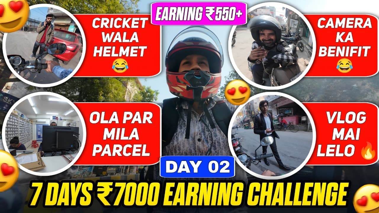 Rapido 7 Days Challenge Day 2 | Rapido Bike Taxi Earning Vlog | ₹532 Income