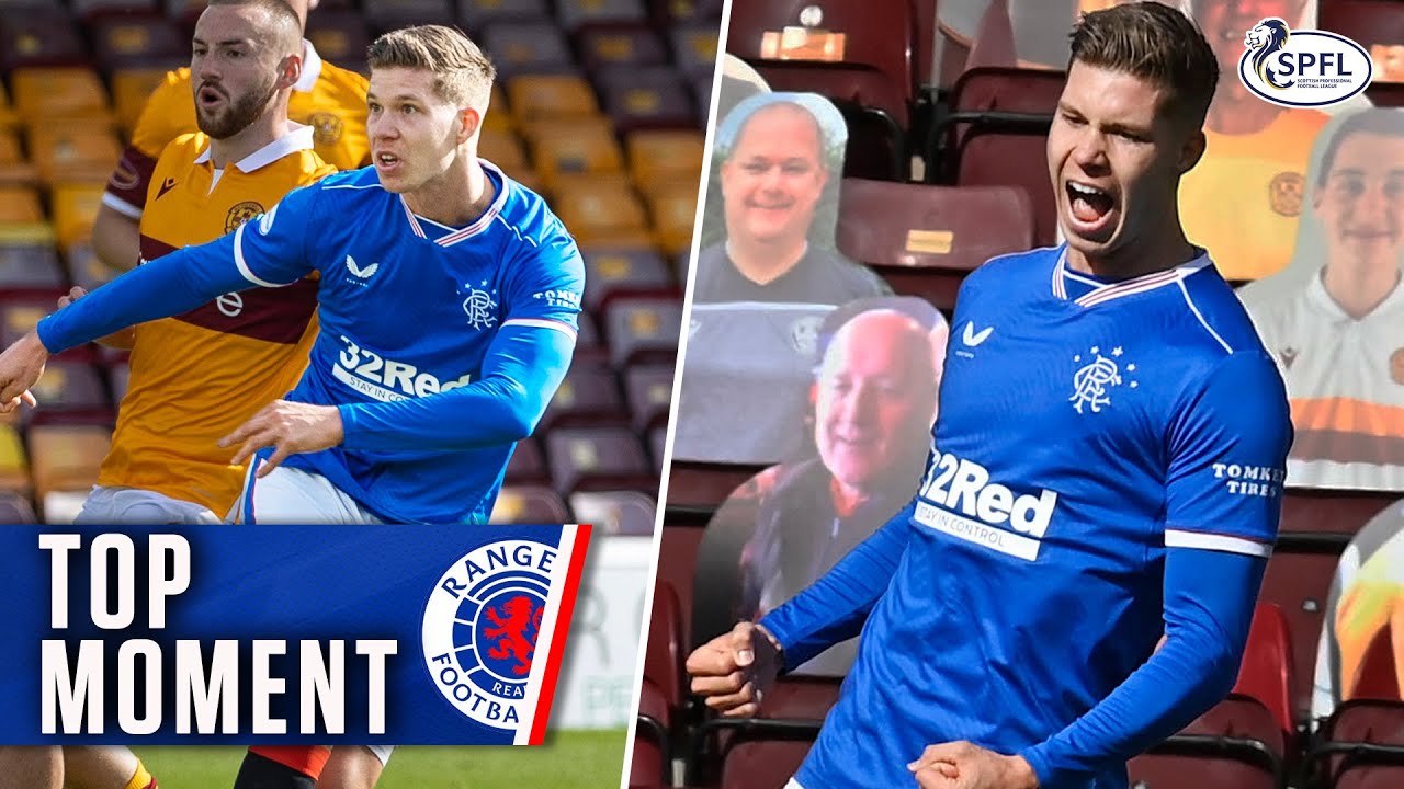 Cedric Itten Scores First Rangers Goal with Superb Volley! | Motherwell 1-5 Rangers | Top Moment