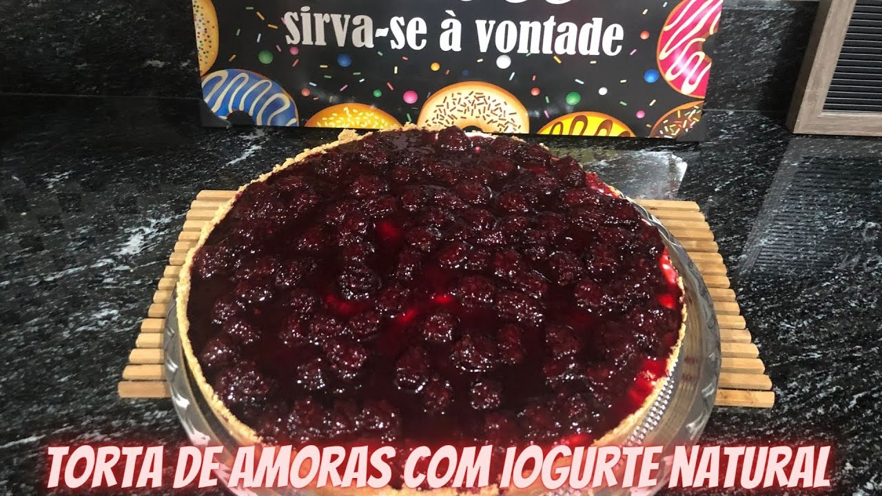 ✅Torta de amoras com iogurte natural