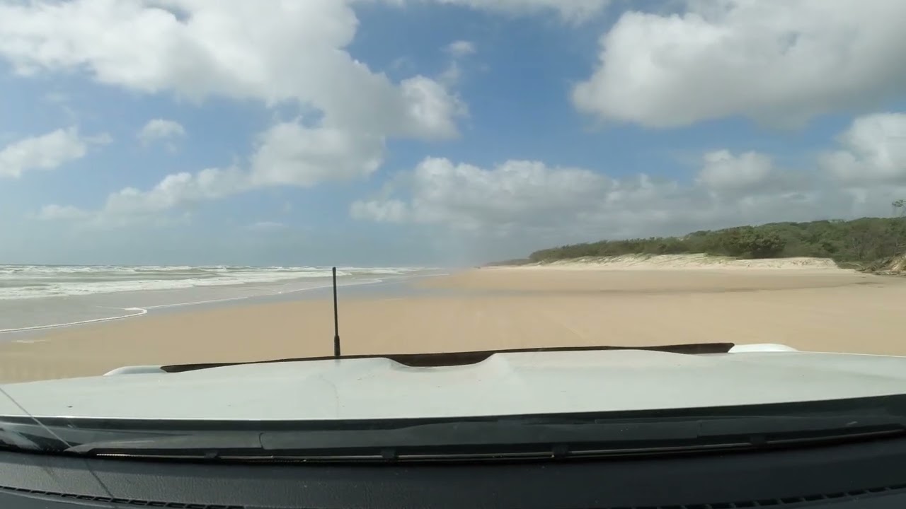 Fraser island beach driving