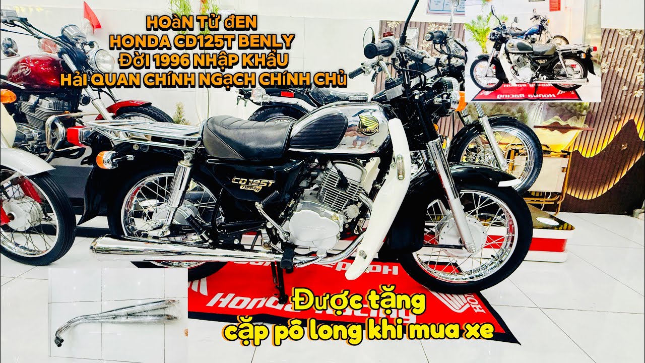 Hoàn tử đen CD125T benly :đời 1996 Hải quan chính ngạch chính chủ:xe cực kỳ đẹp :tặng kèm 1 cặp pô.
