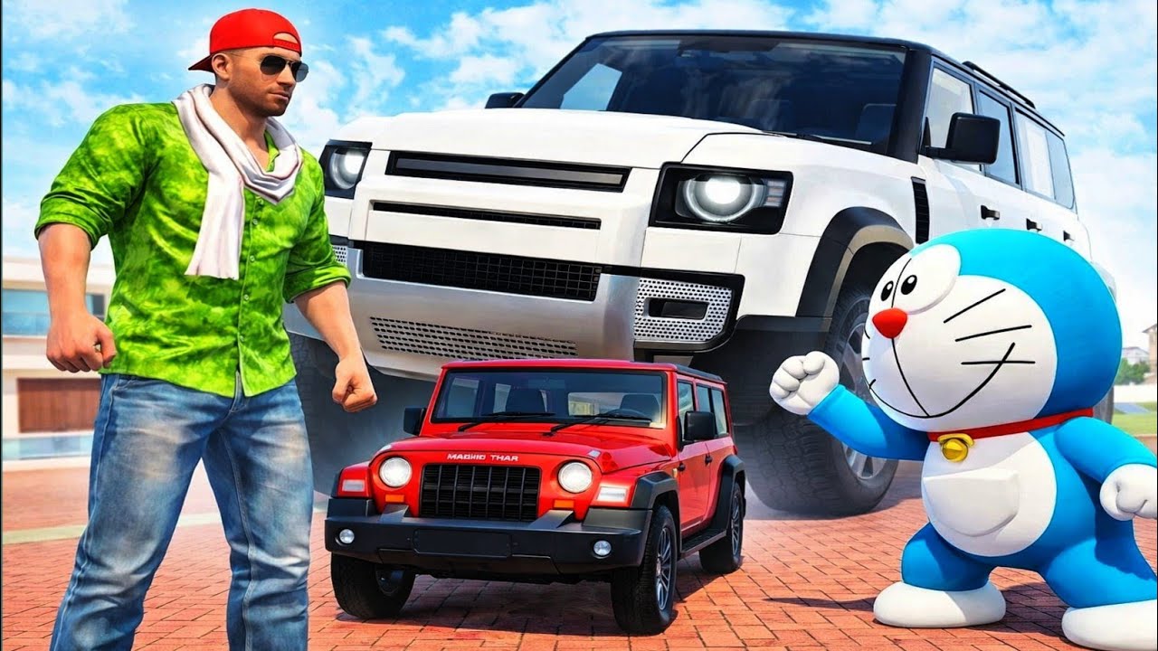 Franklin Ki New Defender vs Thar 💥 | Indian Bike Aura Simulator Game 
