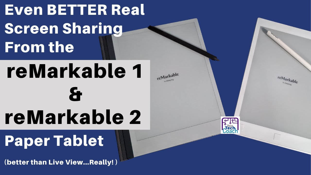 Even BETTER Real Screen Sharing From the reMarkable 1 and reMarkable 2 Paper Tablet