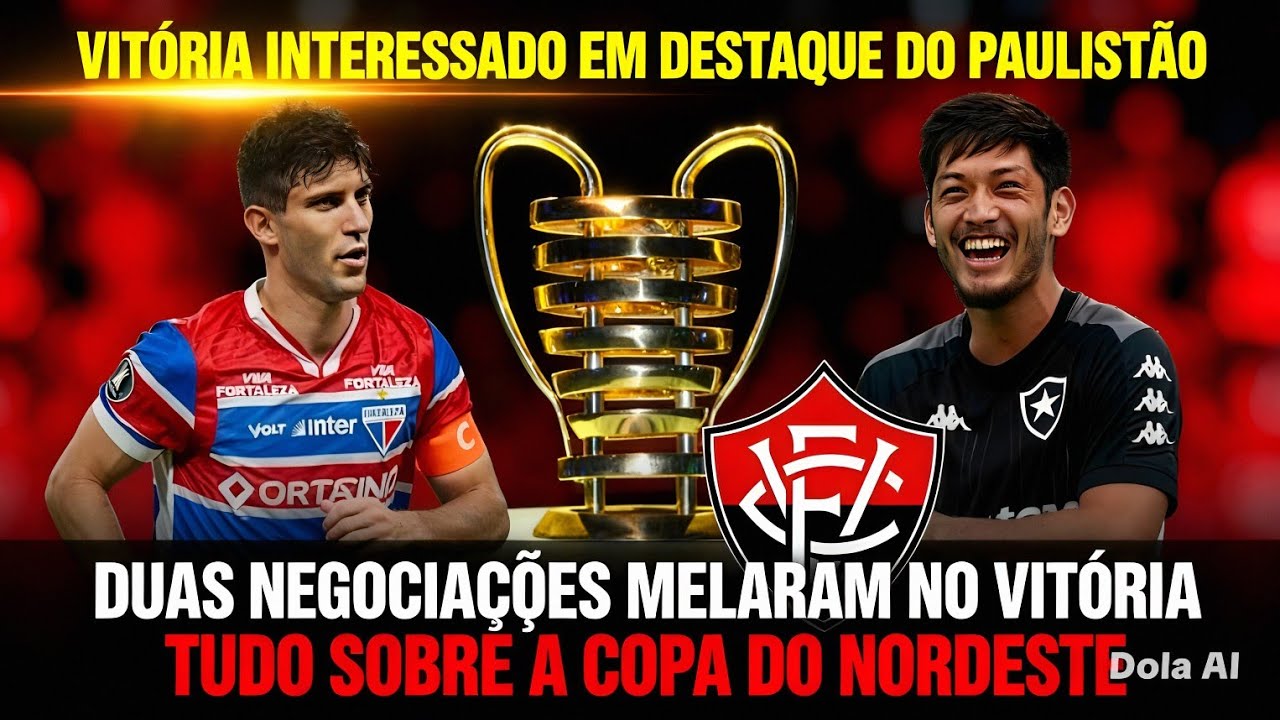 🚨 EXCLUSIVO: VITÓRIA NA LUTA PELO PAULISTÃO! MELOU 2 NEGOCIAÇÕES, TUDO SOBRE COPA DO NORDESTE