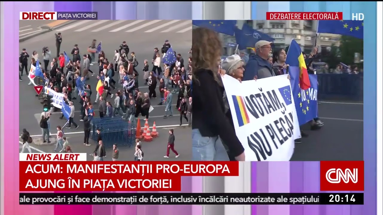 Manifestanții au ajuns în Piața Victoriei