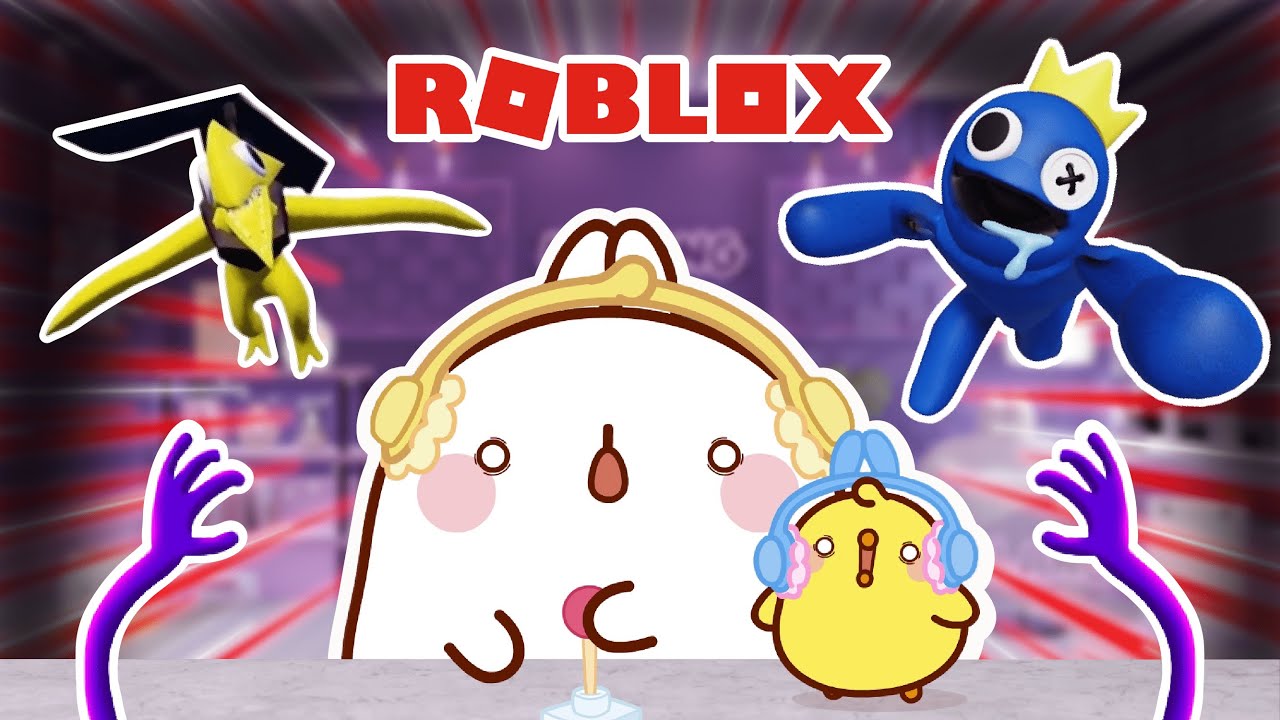 Molang and Piu Piu Play ROBLOX for the first time! Rainbow Friends & Murder Mystery 🌈🕵️‍♀️