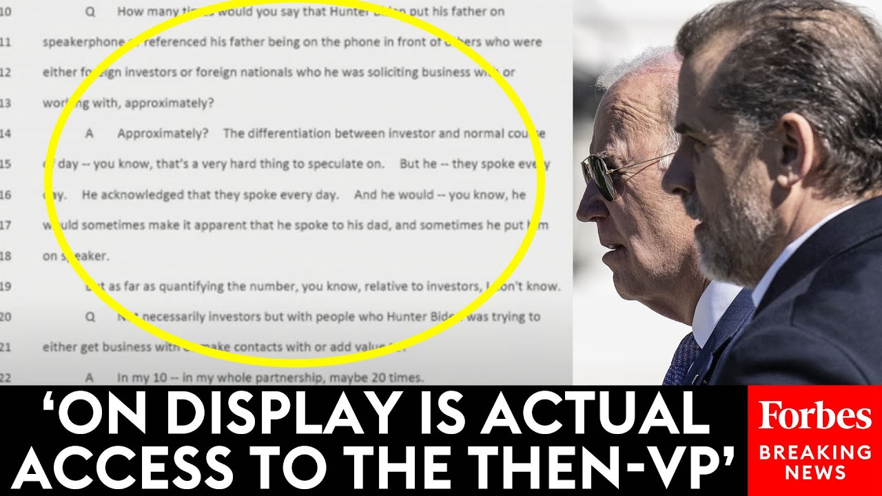 GOP Rep Brings Docs To Show Biden Participating In Son's Business Deals During Impeachment Hearing