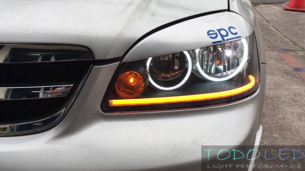 CHEVROLET OPTRA RETROFIT HEADLIGHTS LED   OJOS DE ANGEL / ANGEL EYES / LED RUNNING SECUENCIAL
