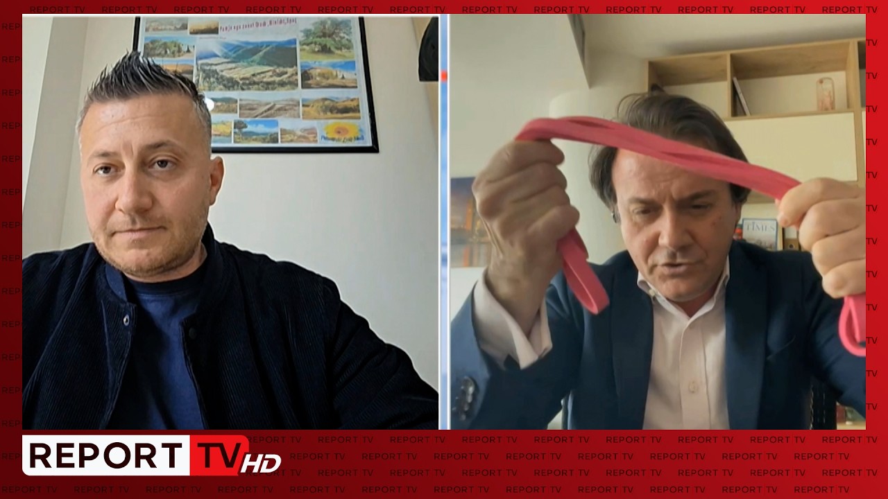 Replika në studio: Gazetari: Po thoni që Berisha s’është problemi! Gjoni: E sheh këtë llastikun…