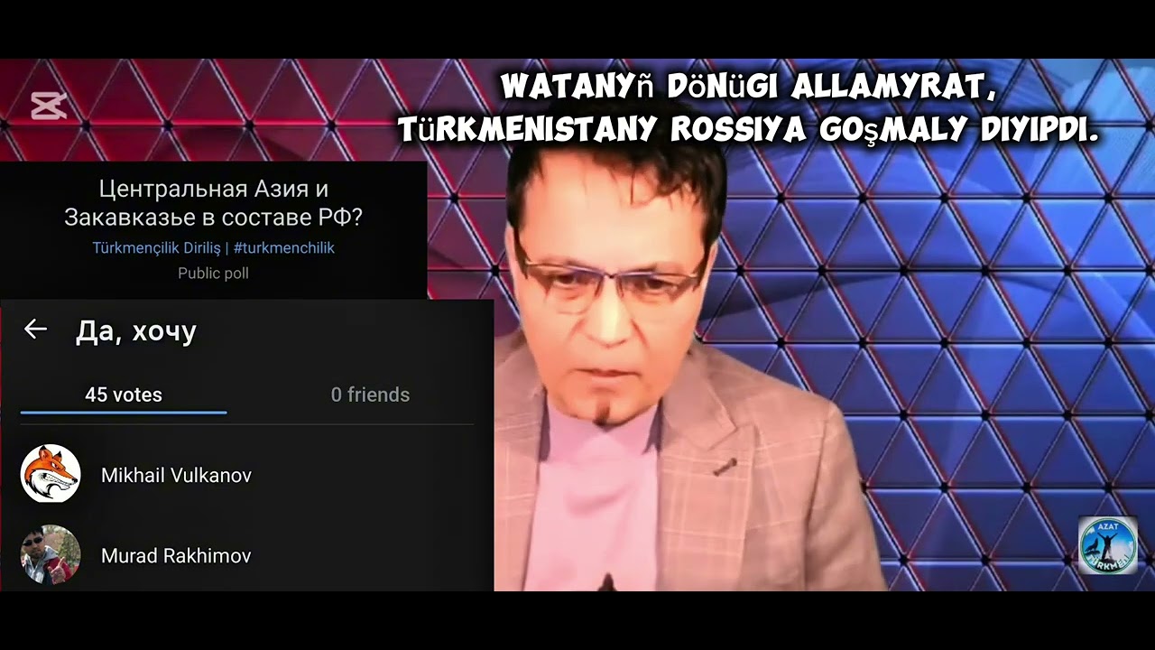 Watan D&ouml;n&uuml;klikdigini bilyan bolsa&ntilde;, n&auml;me &uuml;&ccedil;in Rossiya d&uuml;zimine goşmaly diydi&ntilde;iz? Jogap ber...