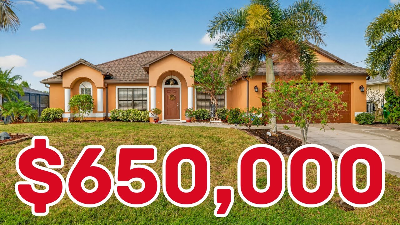 Inside a $650,000 Gulf Access Waterfront Home | Cape Coral Homes with Western Exposure