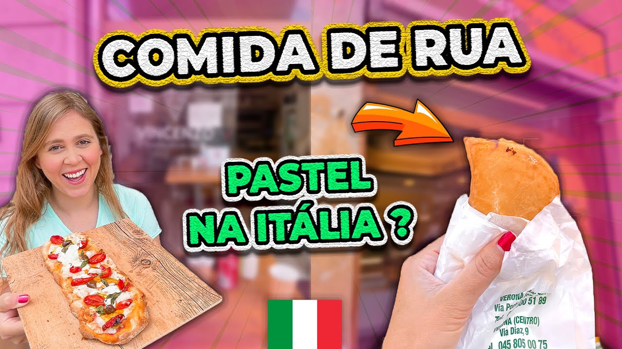 PROVANDO COMIDAS DE RUA EM VERONA NA ITÁLIA