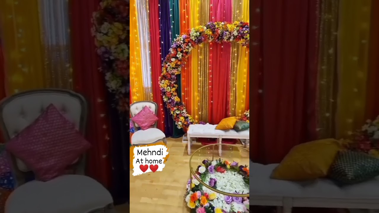 mehndi decoration at home | mehndi designs 2022 | mehndi decoration ideas| simple Mehndi decoration