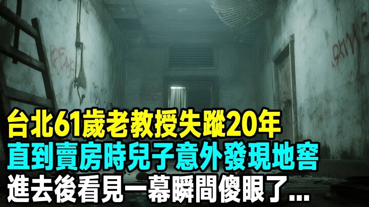 台北61歲老教授失蹤20年，直到賣房時兒子意外發現地窖，進去後看見一幕瞬間傻眼了   「茶桌老故事」