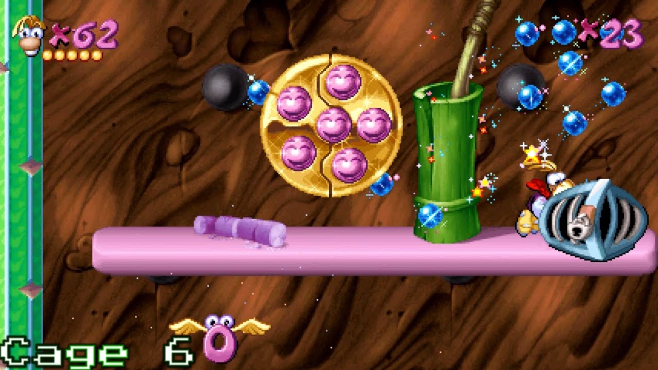 Rayman (PSX) Space Mama’s Crater Electoon Cages