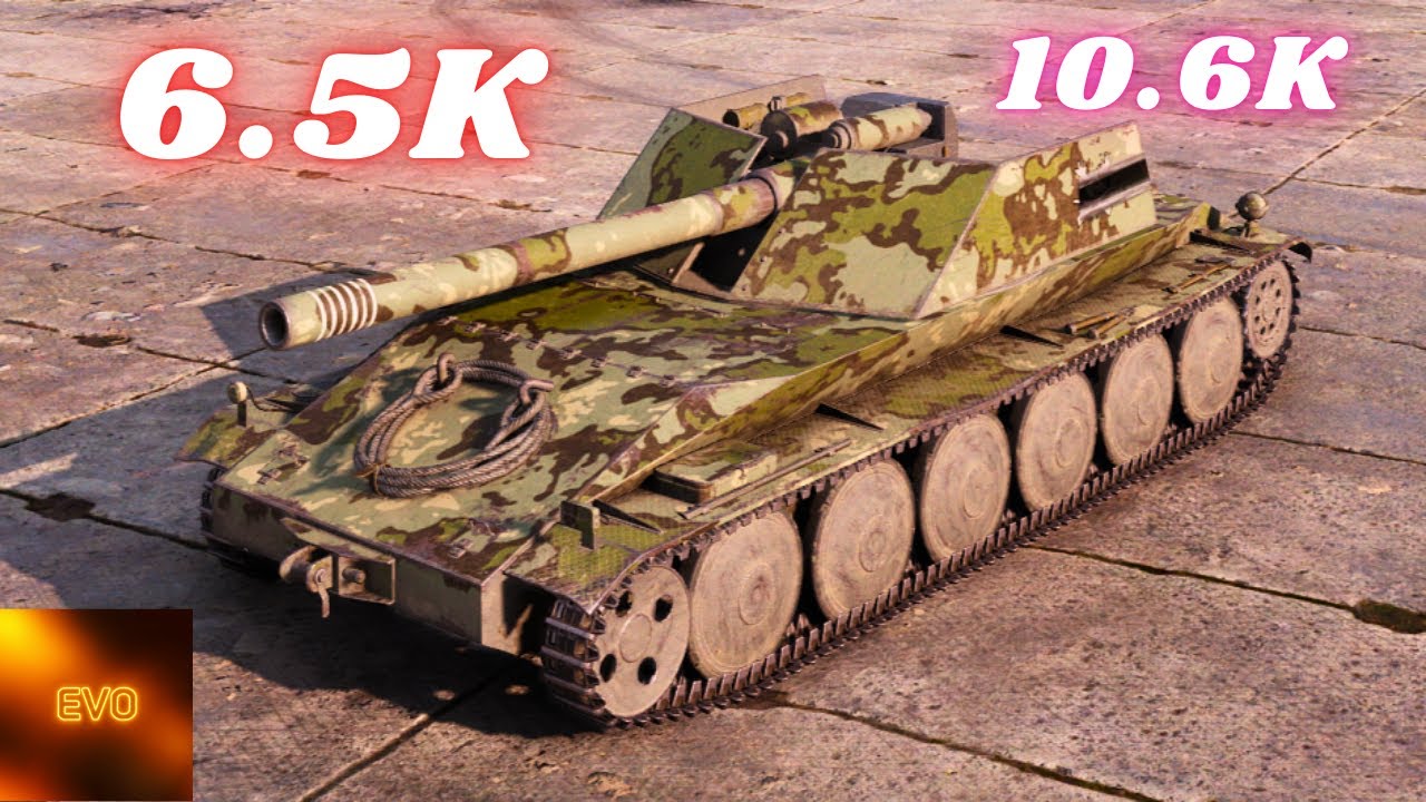 Rhm.-Borsig Waffenträger  6.5K Damage 10 Kills & SU-122 (1956) 10.6K Damage 9 Kills  World of Tanks
