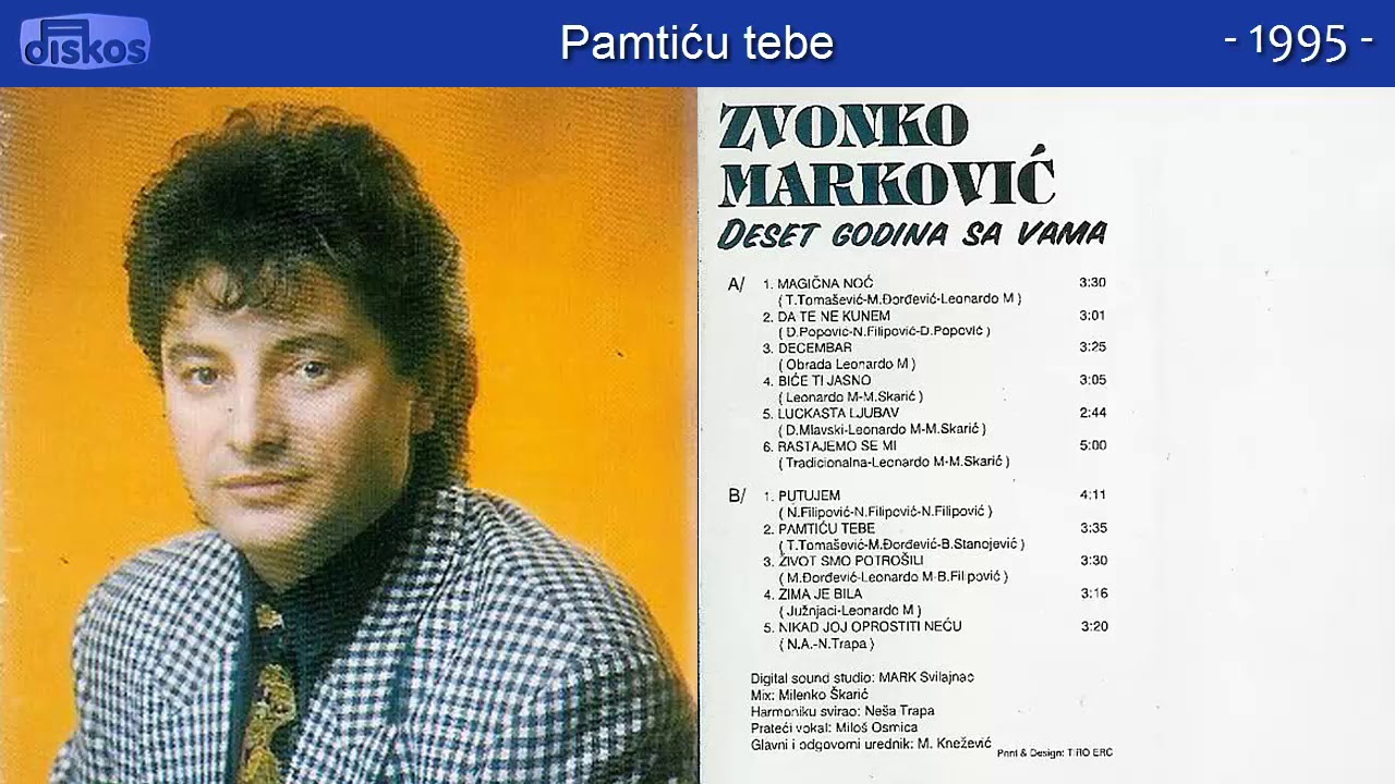Zvonko Markovic - Pamticu tebe - (Audio 1995)