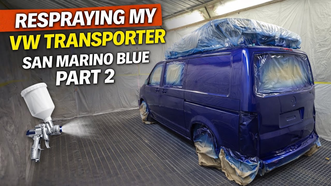 RESPRAYING MY VW TRANSPORTER T5 SAN MARINO BLUE PART 2!