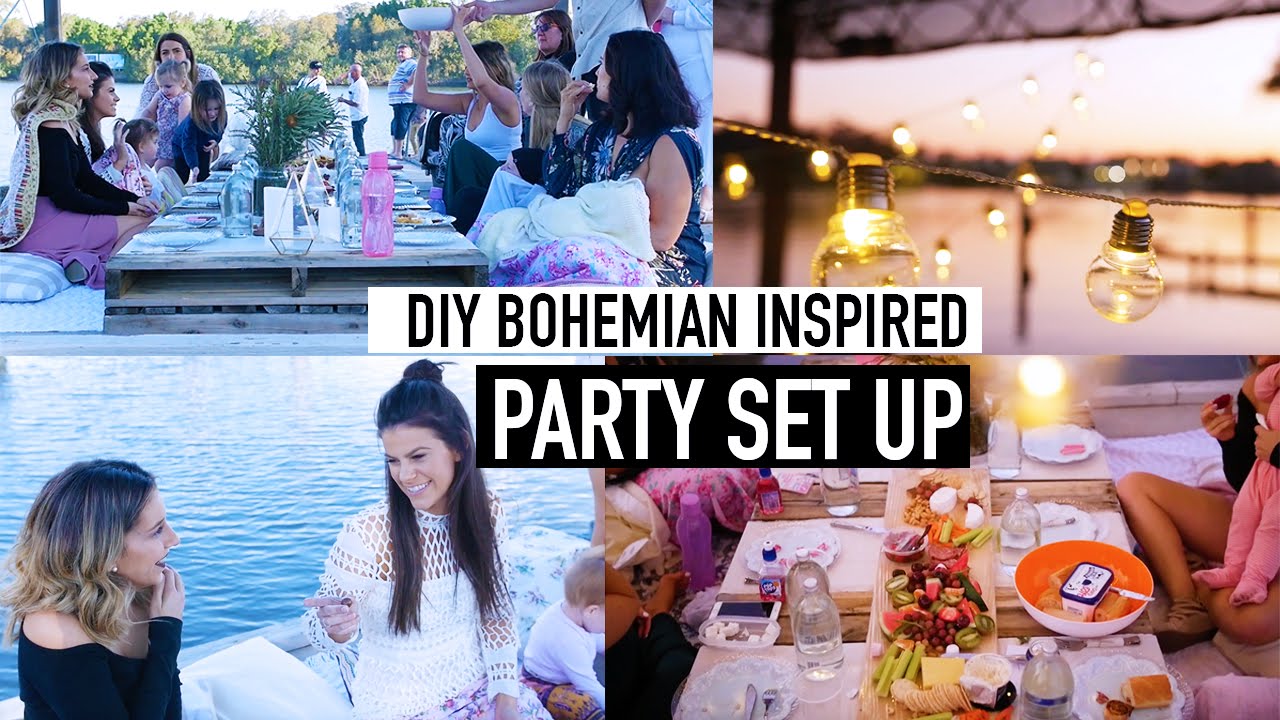 DIY BOHEMIAN INSPIRED BIRTHDAY PARTY SET UP