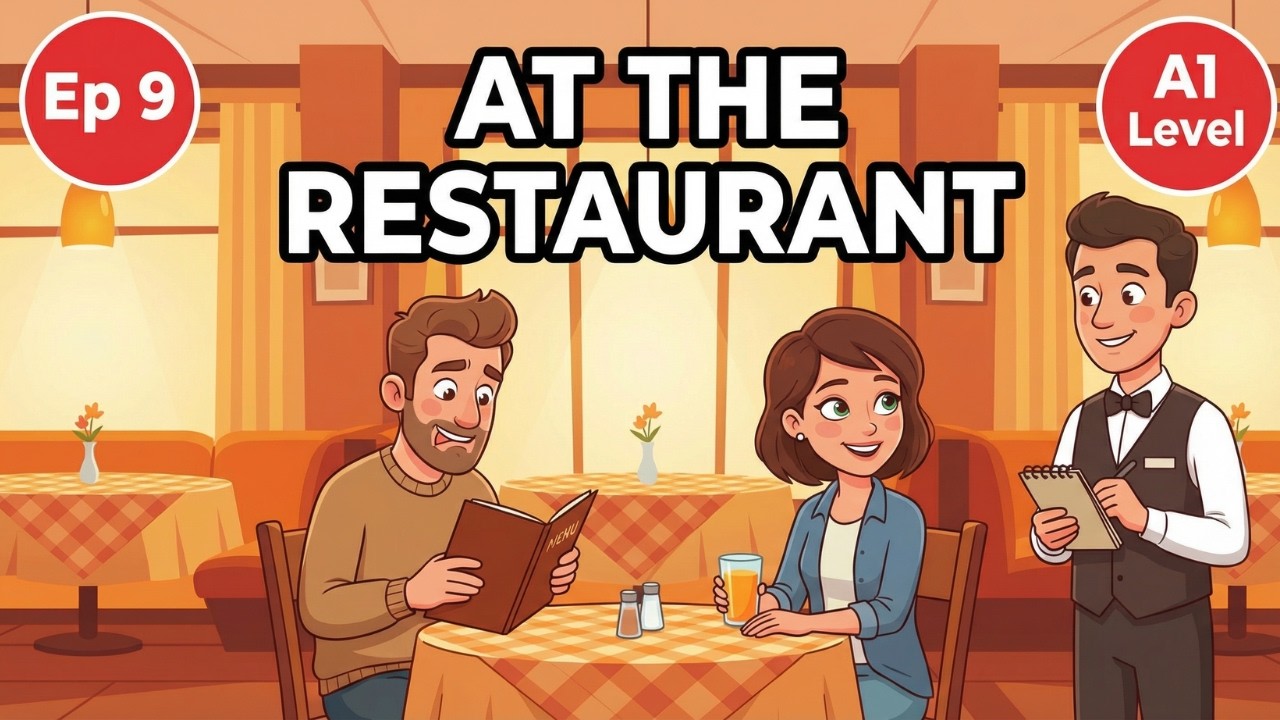 English at the Restaurant | Ordering Food Conversation | A1 Beginner Podcast