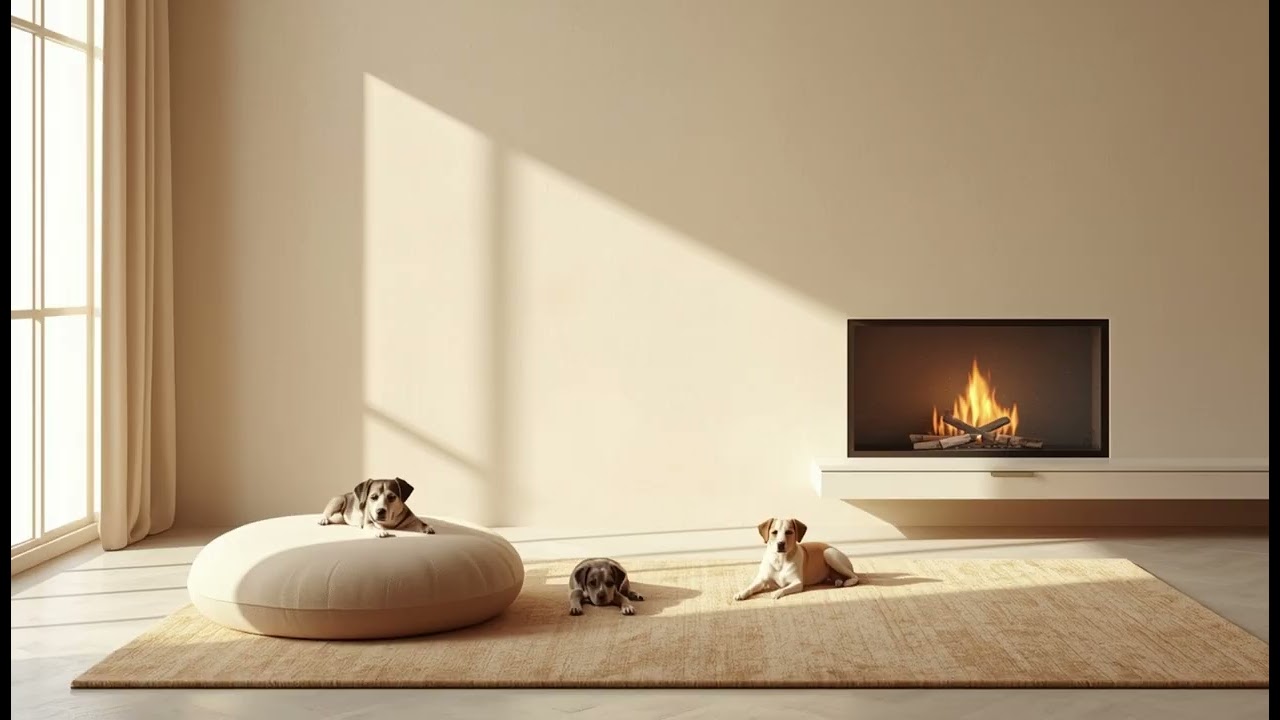 Fireplace & Cozy Calm Music for Pets 🔥 Deep Relaxation (3 Hours)
