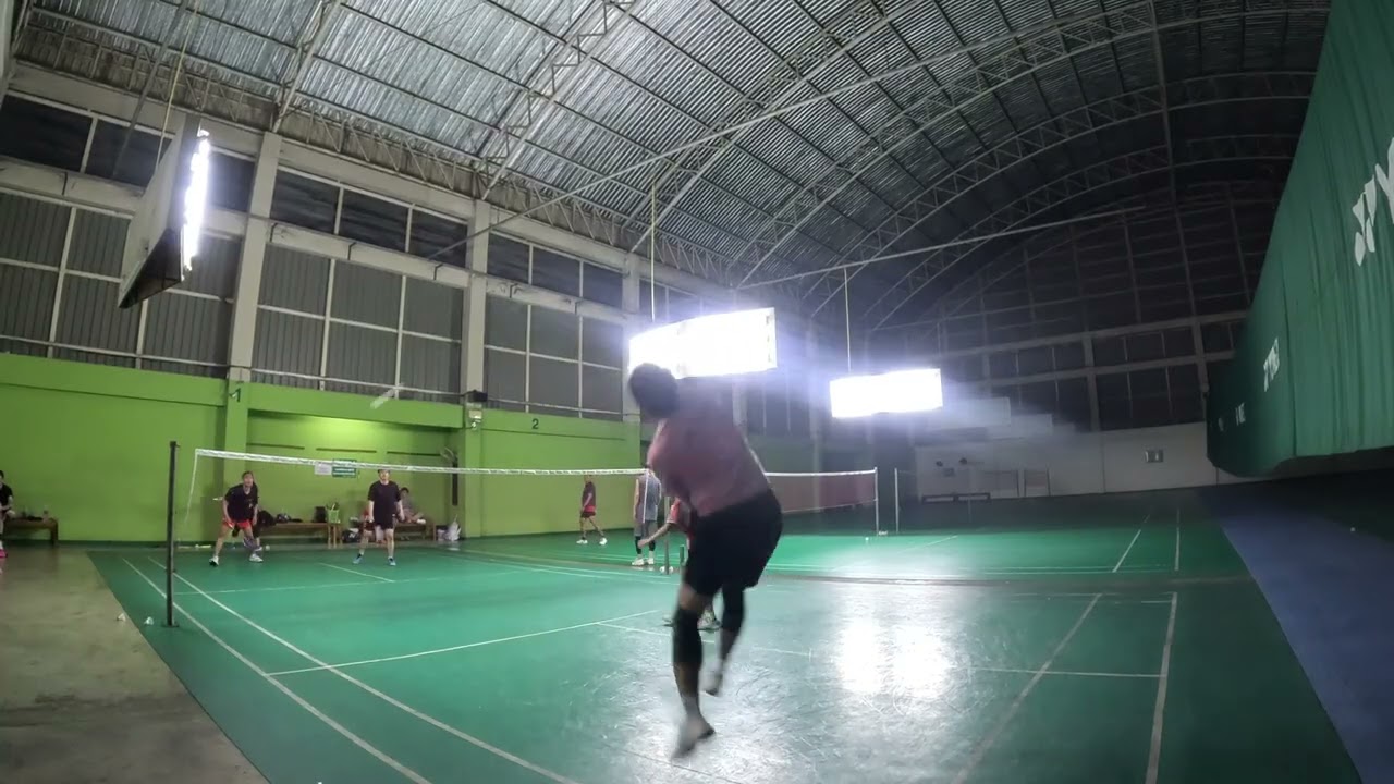 #เพิ่มสุข [Drunker Badminton] Game6 Beer Mungkorn VS A Per   4K