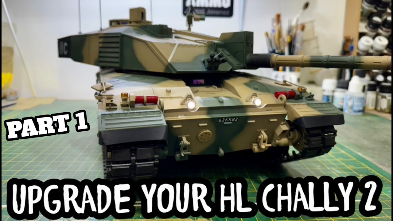 Модификация и покраска Heng Long Challenger 2, недорогой набор для аэрографической покраски. Част...