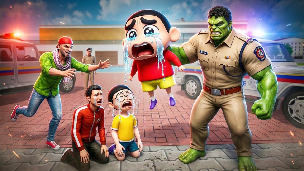 💥GREEB SHINCHAN KO HULKU POLICE 🚨 NE MAARA😭 ITA GAME STORY VIDEO 