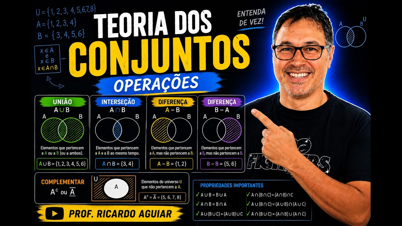 1.2 Teoria dos conjuntos união, intersecção e complementar - 1° ano