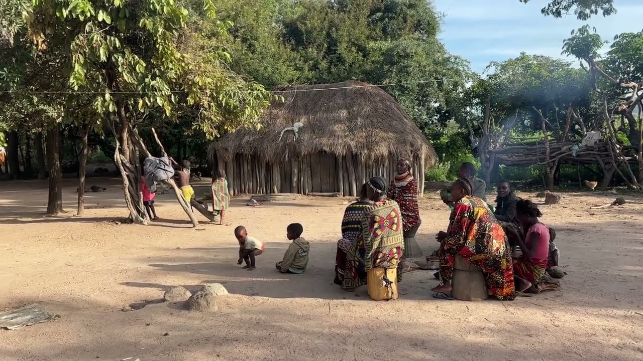 A Quiet Morning in a Mumuila Village, Angola