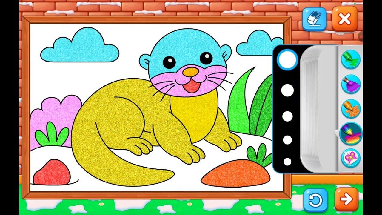 Cute Otter Coloring for Kids 🦦 | Easy Animal Drawing & Fun Colors