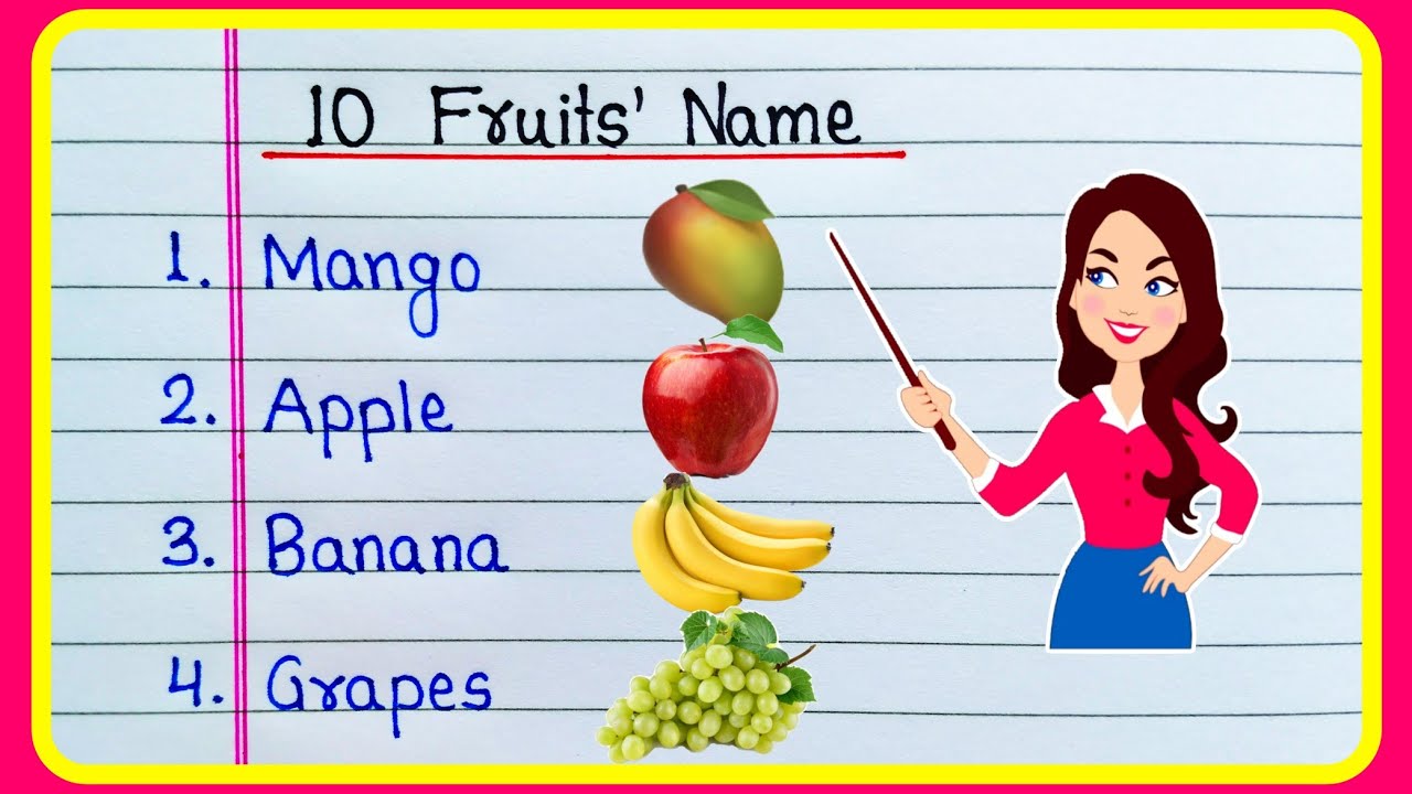 10 Fruits Name | 10 Fruits Name in English | Fruit Name | Fruits Name