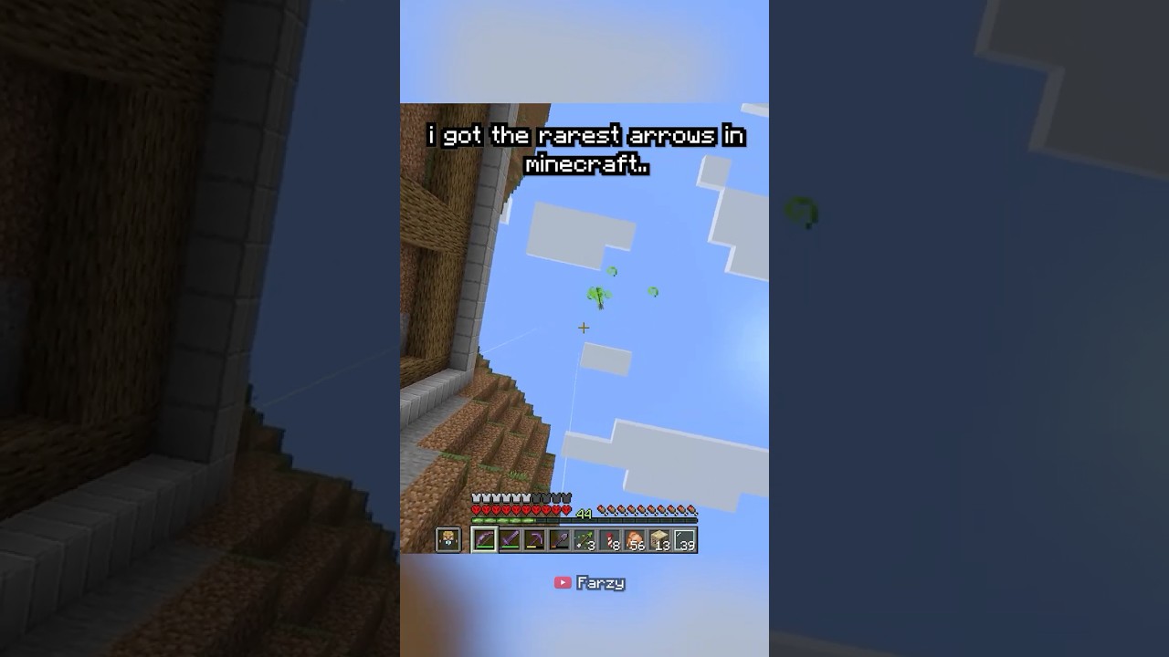 Мне выпала самая редкая стрела в истории Minecraft.