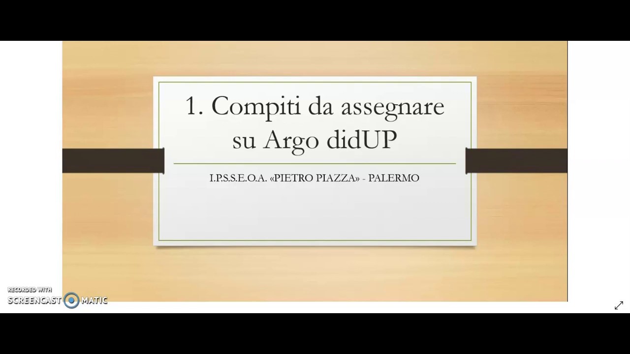 1 Compiti da assegnare registro elettronico su Argo
